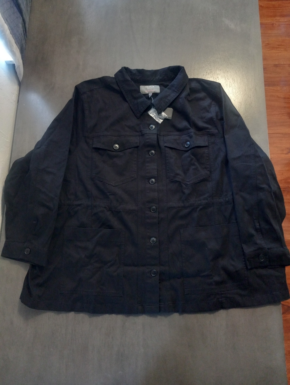 Torrid Twill Anorak Jacket Deep Black Size 6 6x 30 Nwt